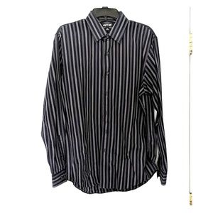 Apt. 9 Men's Med. Blue & White Striped Button Down